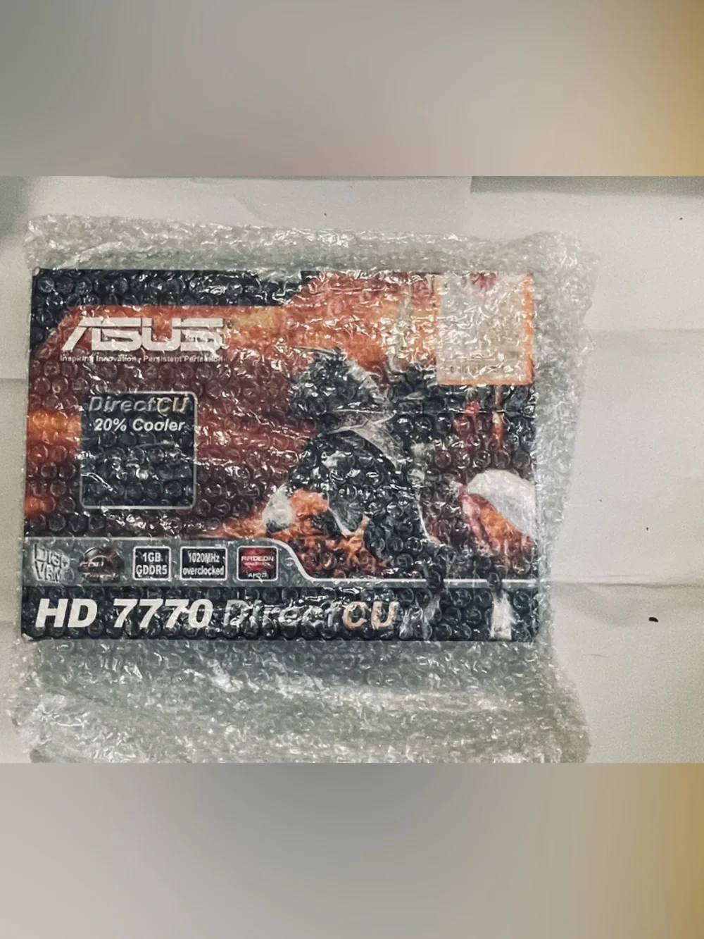 ASUS Radeon HD 7770 DirectCU graphics card.